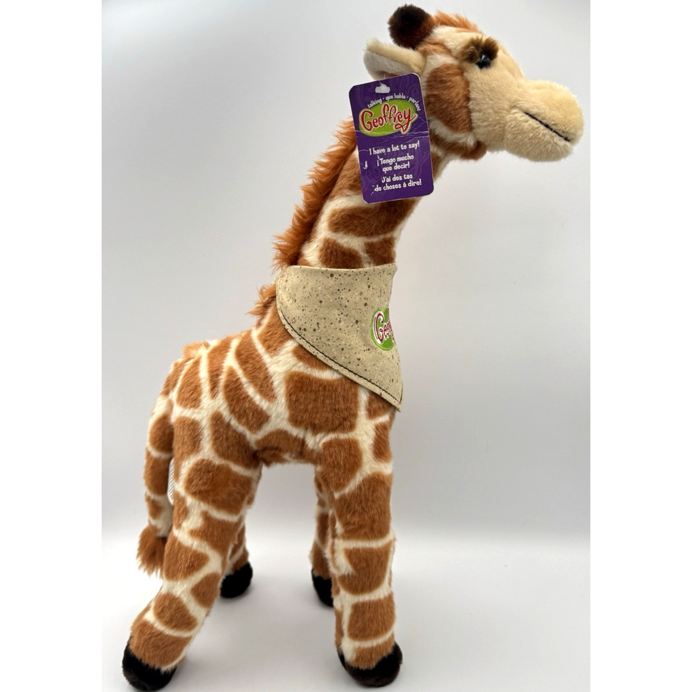 Vtg Toys R Us Geoffrey Giraffe Talking Plush 18" Poseable Tested Works 2000 New